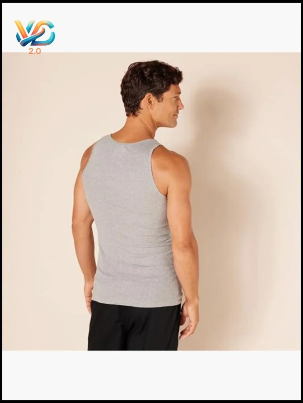 Men's Slim Fit Cotton Tank Undershirts Breathable Lightweight Scoop Neck